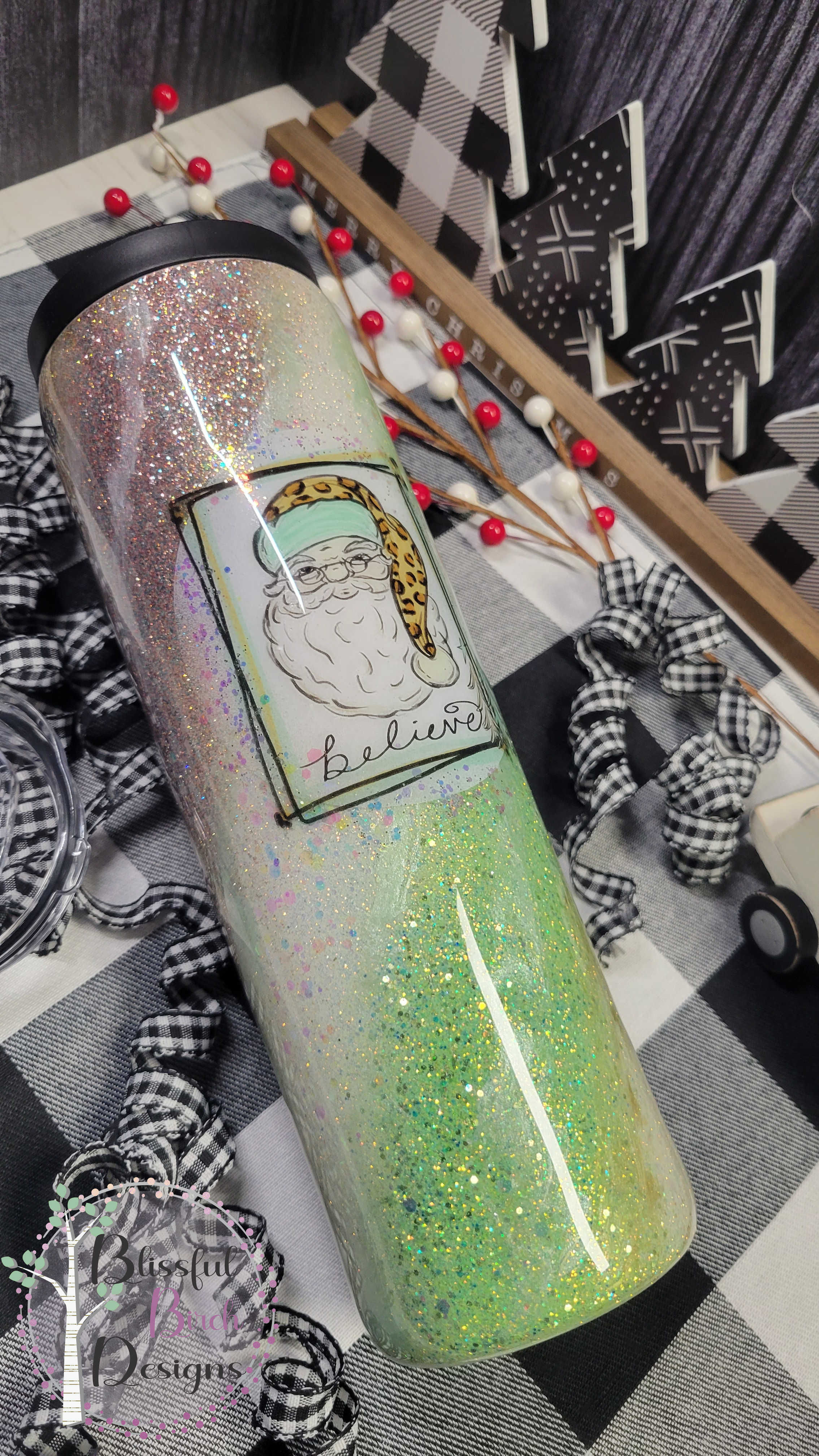 Santa Gypsy Leopard 30oz Tumbler