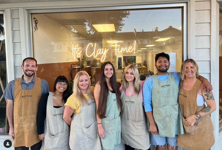 A group stands outside The Pottery, Grover Beach's open pottery studio