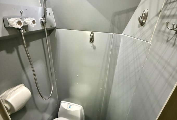 Shower/Toilet Combo in a Custom Sleeper Straight Truck