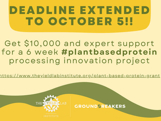 Plant-based protein grant - DEADLINE EXTENDED!!