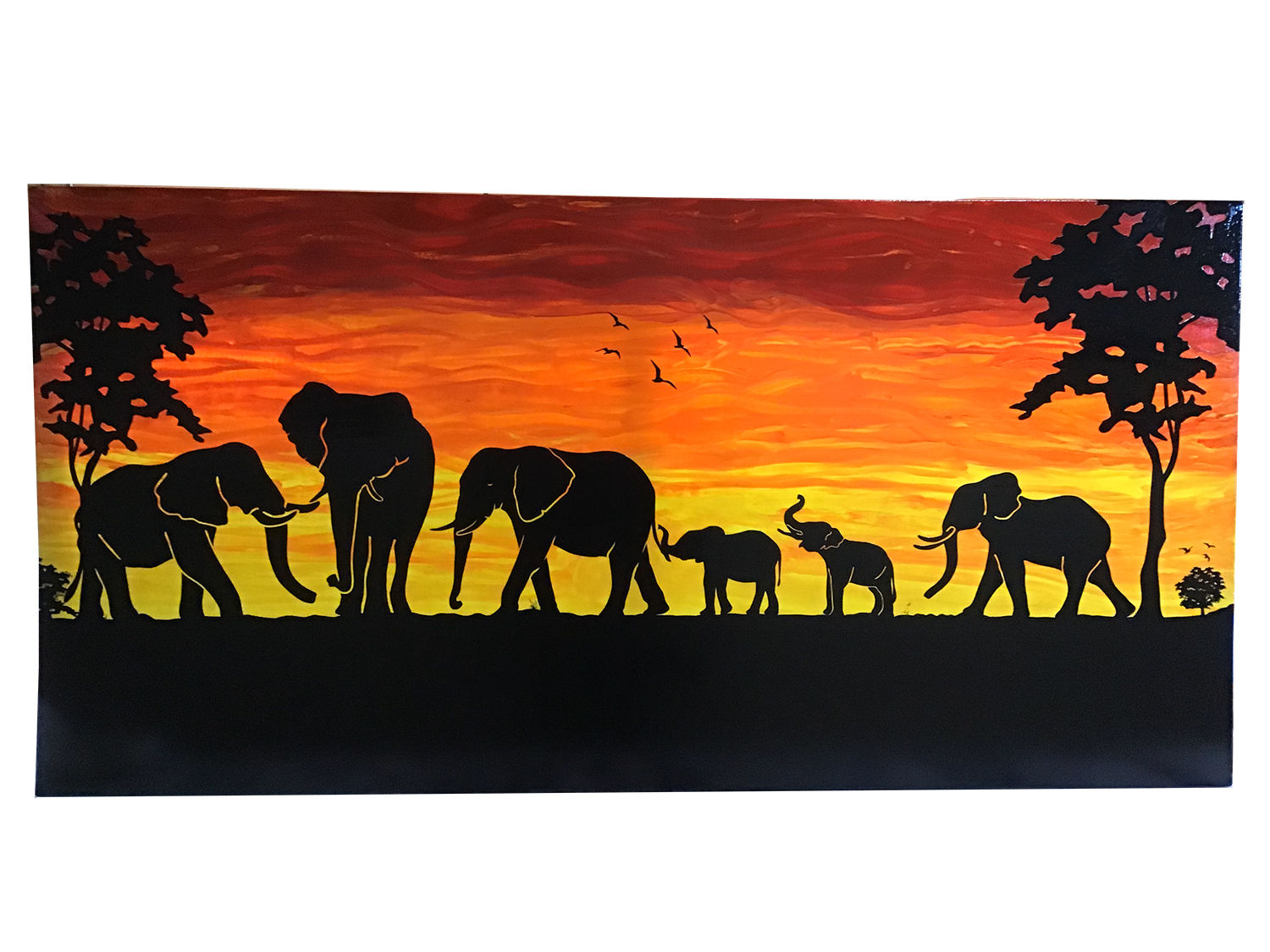 African Elephant Sunset