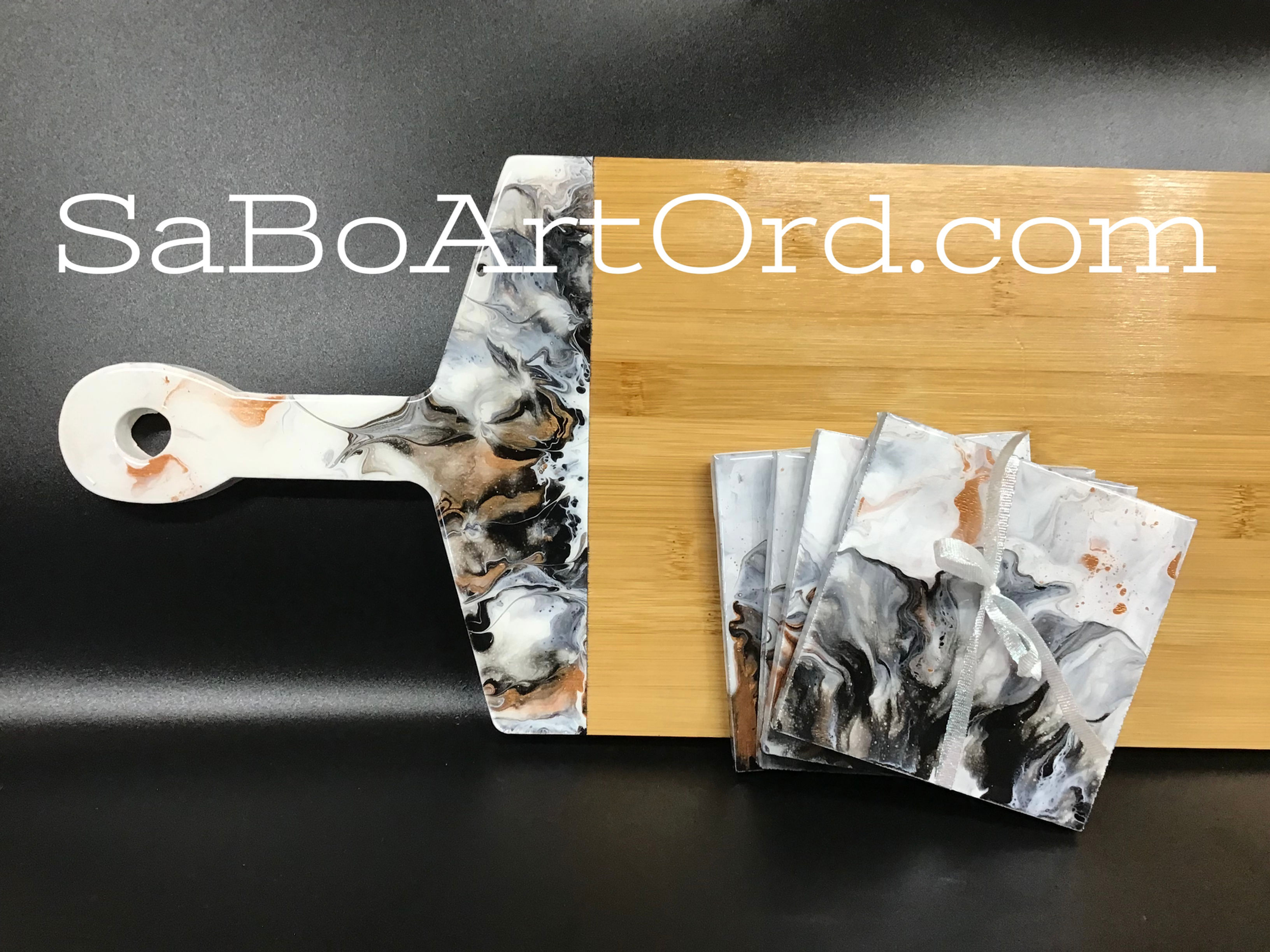 Copper/Black/White Charcuterie Board 