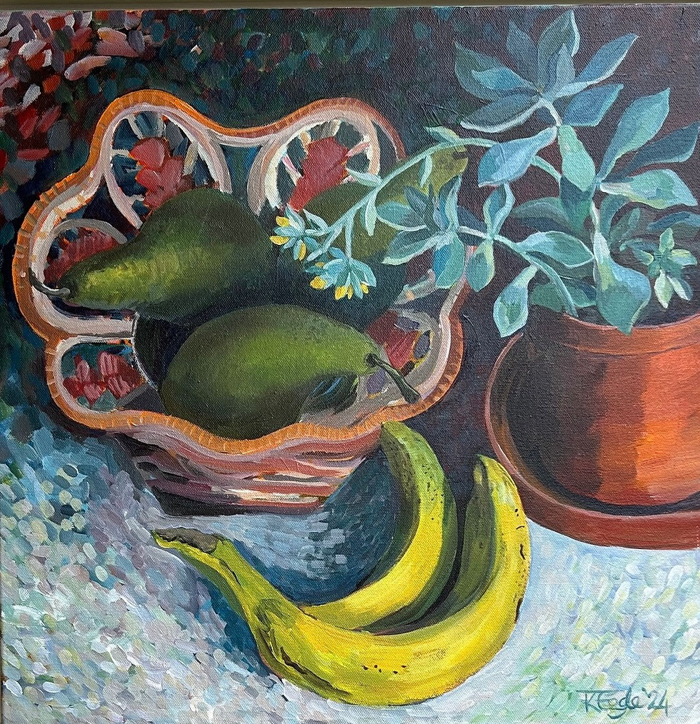 Thumbnail: Still life study -framed acrylic painting on canvas
