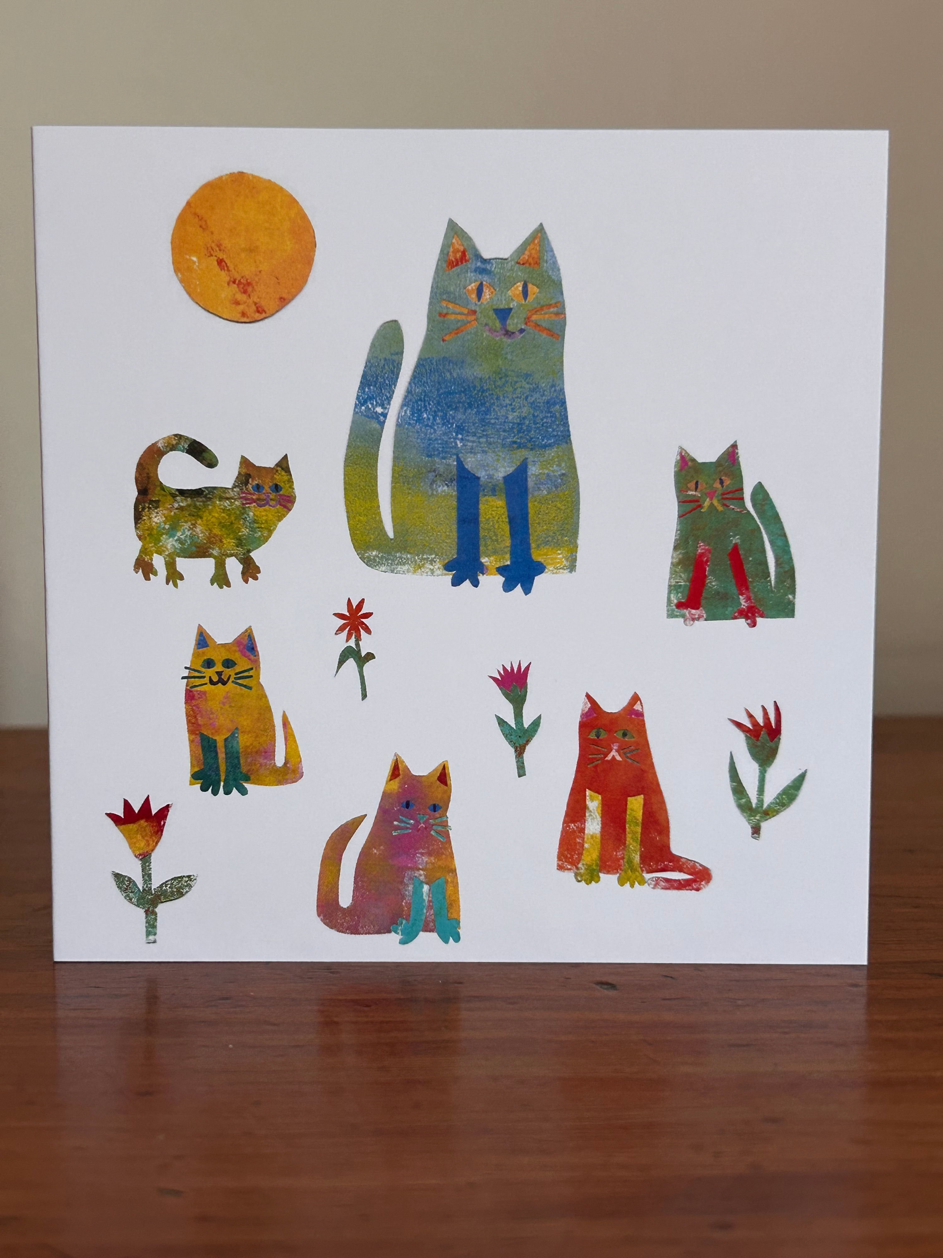 Card - Garden Cats-Love my kittens