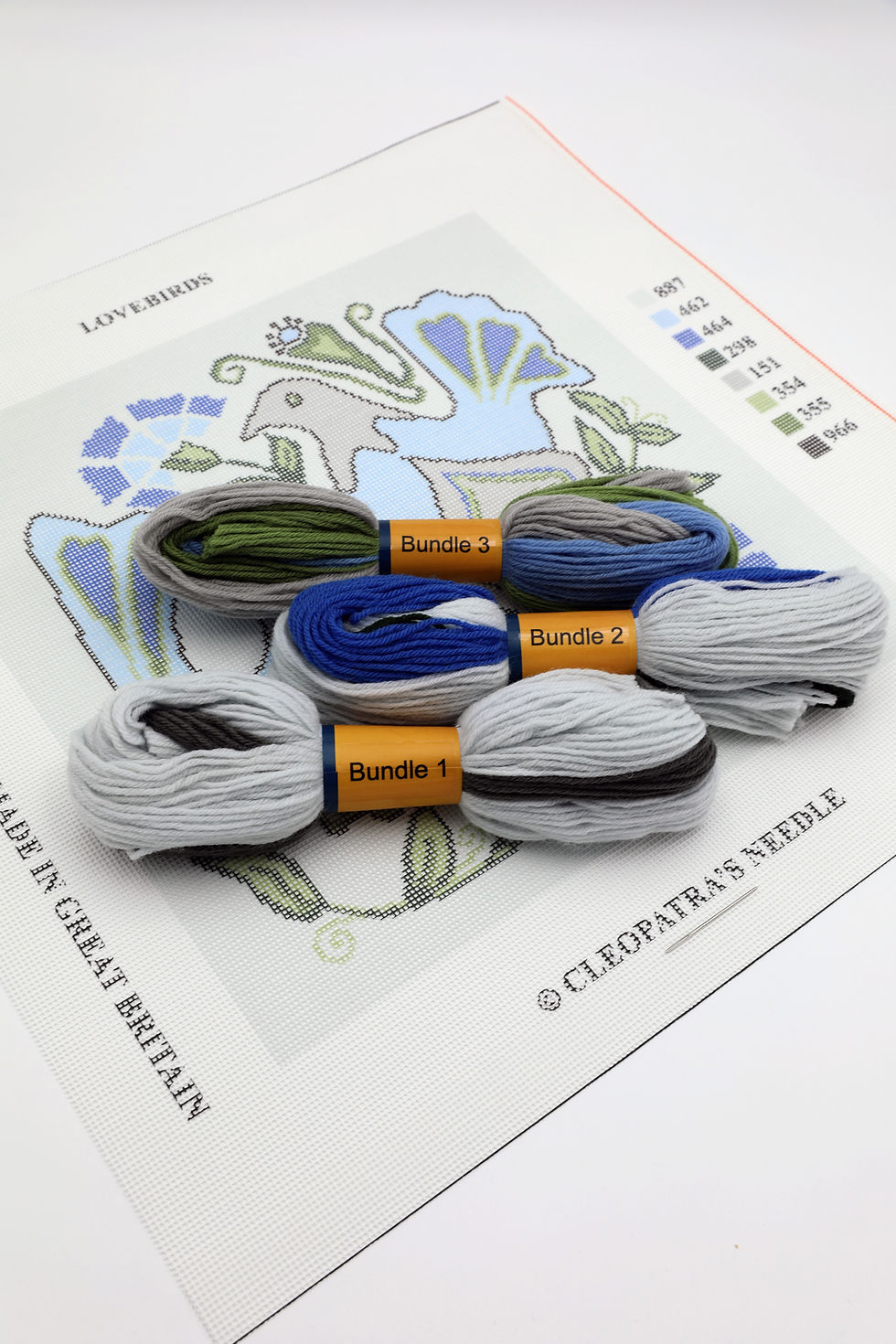 Thumbnail: canvas and threads for doves needlpoint kit