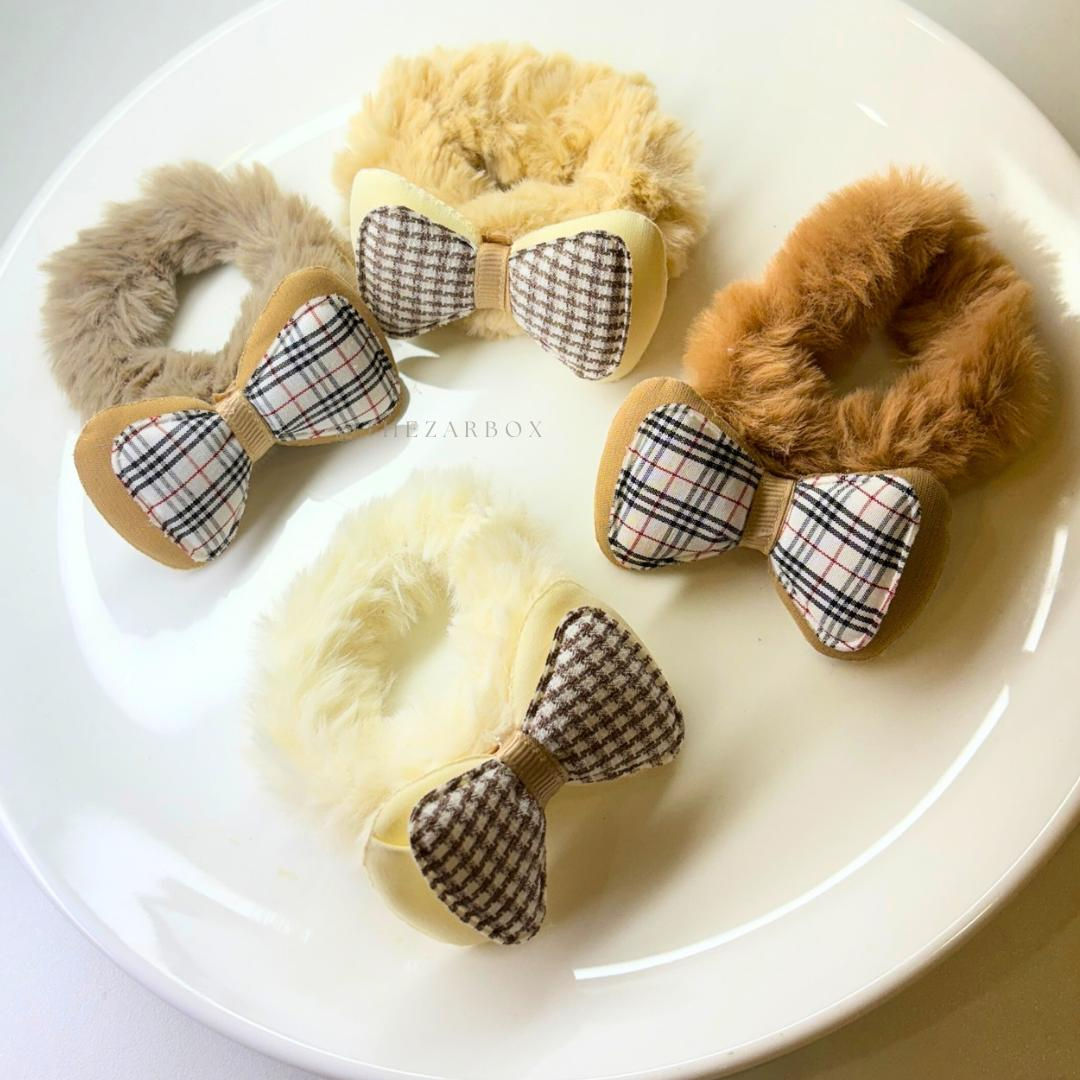 Gingam Fur Rubber Band