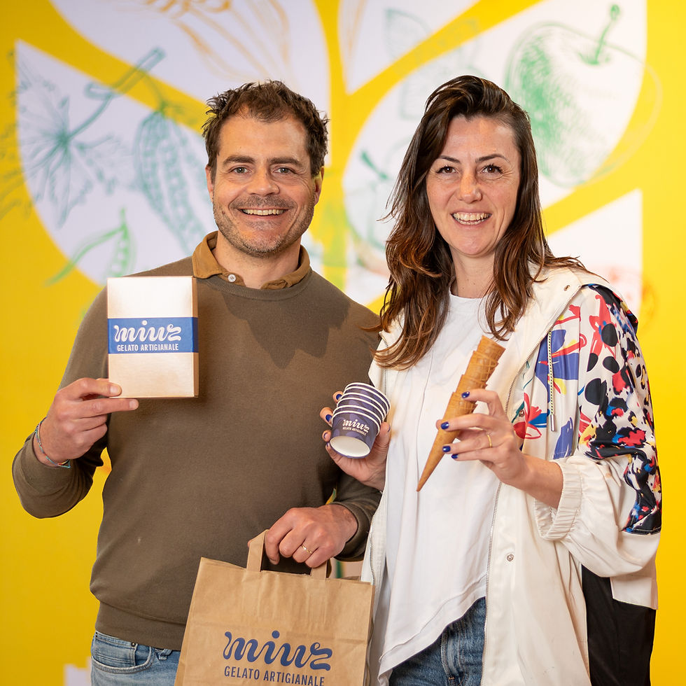 Carlo Petroni & Sinem Zeybek (Miuz) – Food Pioneers Program portrait photo of Carlo and Sinem, founders of Miuz.