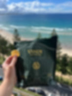 Enjoying Vandy Crisps on vacation in Australia