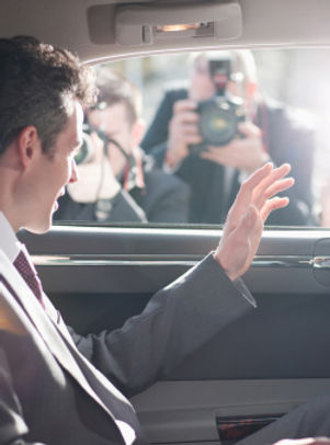 politician in car