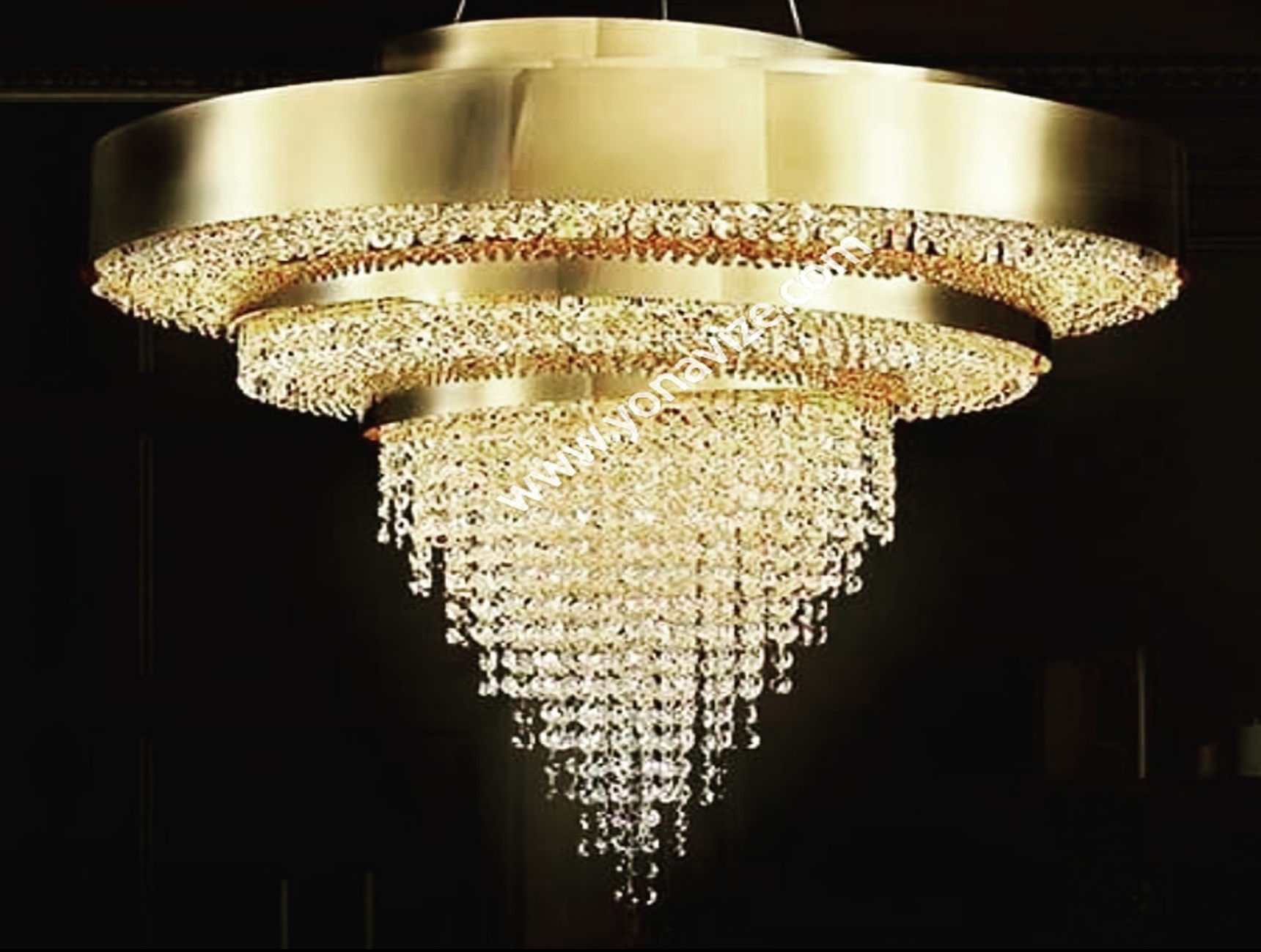 Özel Kristal Taşlı Camii Avizesi