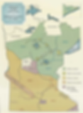 Map of the lands within Minnesota Territory ceded by Native Americans by 1858. Creator: A. Ominsky, 1999.