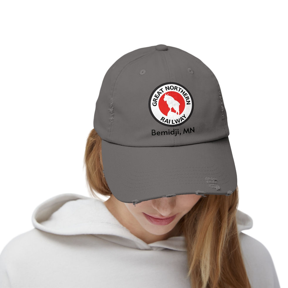 Thumbnail: Great Northern Railway GOAT Unisex Distressed Cap