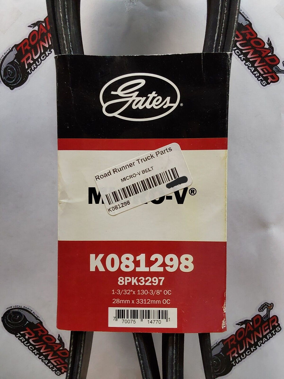 Micro-V Belt, 1 3/32" x 130 3/8", 28mm 3312mm