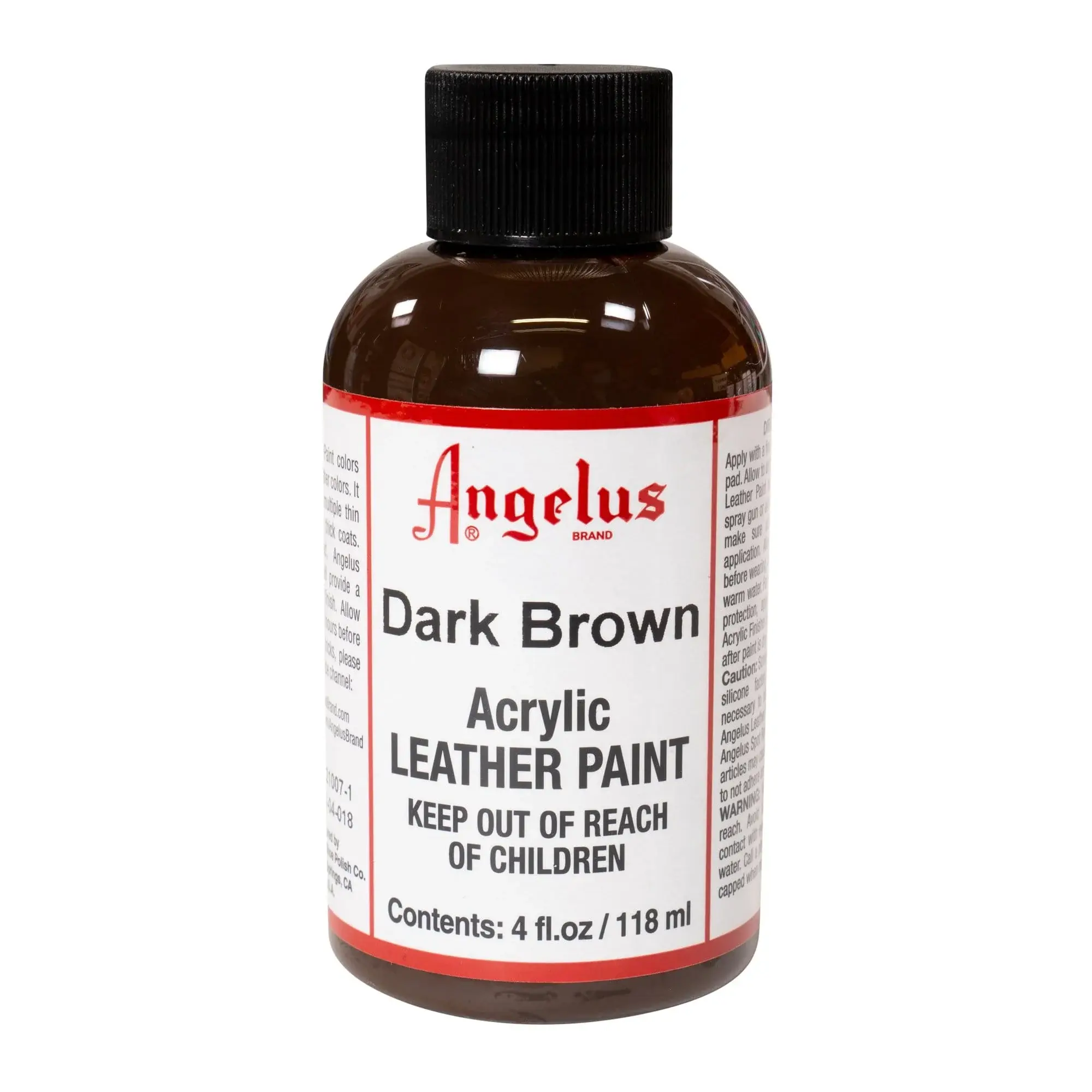 ANGELUS DARK BROWN ACRYLIC PAINT 4 FL. OZ
