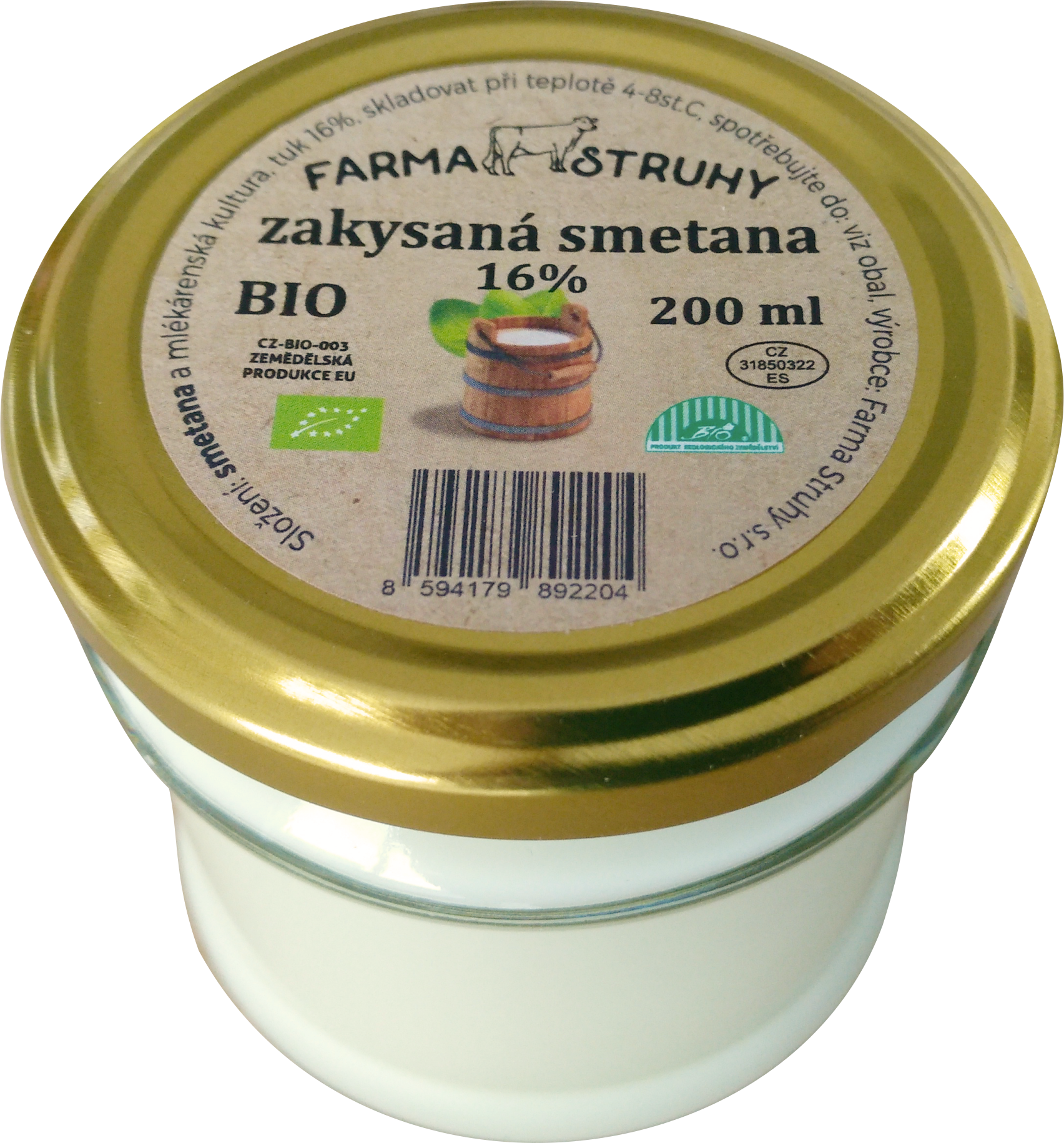 Smetana zakysaná 16% 200g