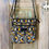 Miniature : bandouliere tissu africain cuir