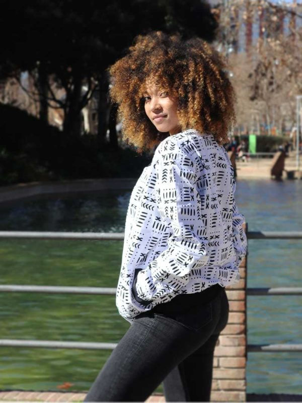 Miniature : bomber-wax-bogolan-blanco-talla-