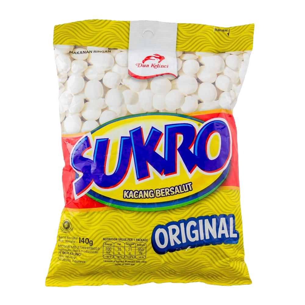 DUA KELINCI Coated Peanuts ORIGINAL SUKRO 40x120g