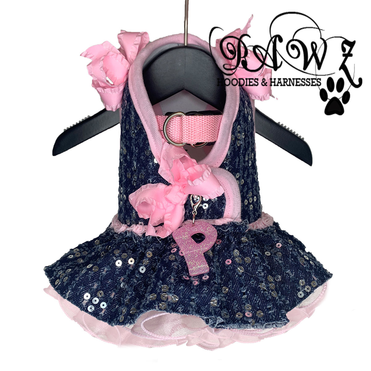 Personal Denim Sequin Step in with Skirt