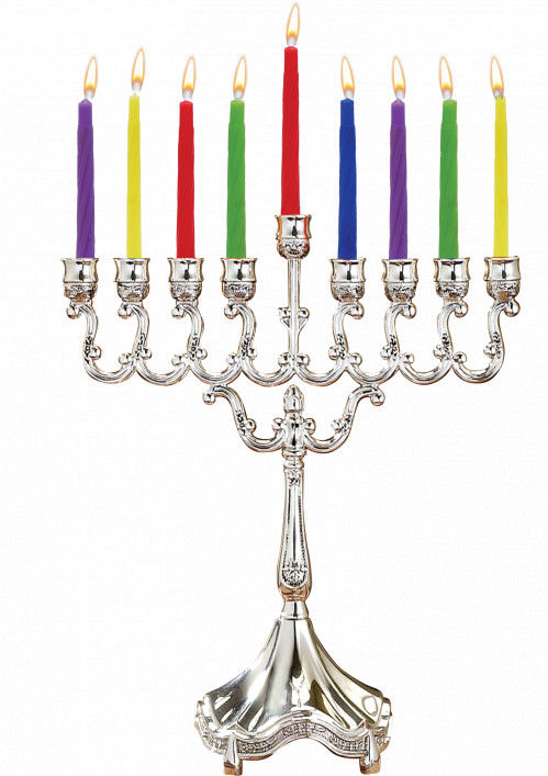 Silver Plated Candle Menorah