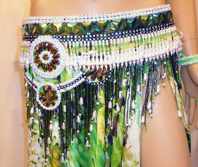 サムネイル： 送料無料！【ベリーダンス衣装 フルセット】ターキッシュ・デライト☆SAN☆シャン_グリーンパラダイス