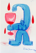 4 - BABY I'M URS, 2023, Oil on Pittura Paper, 100 x 70 cm