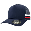 7050 (Navy,Navy,White,Red) caps with stripes red and white