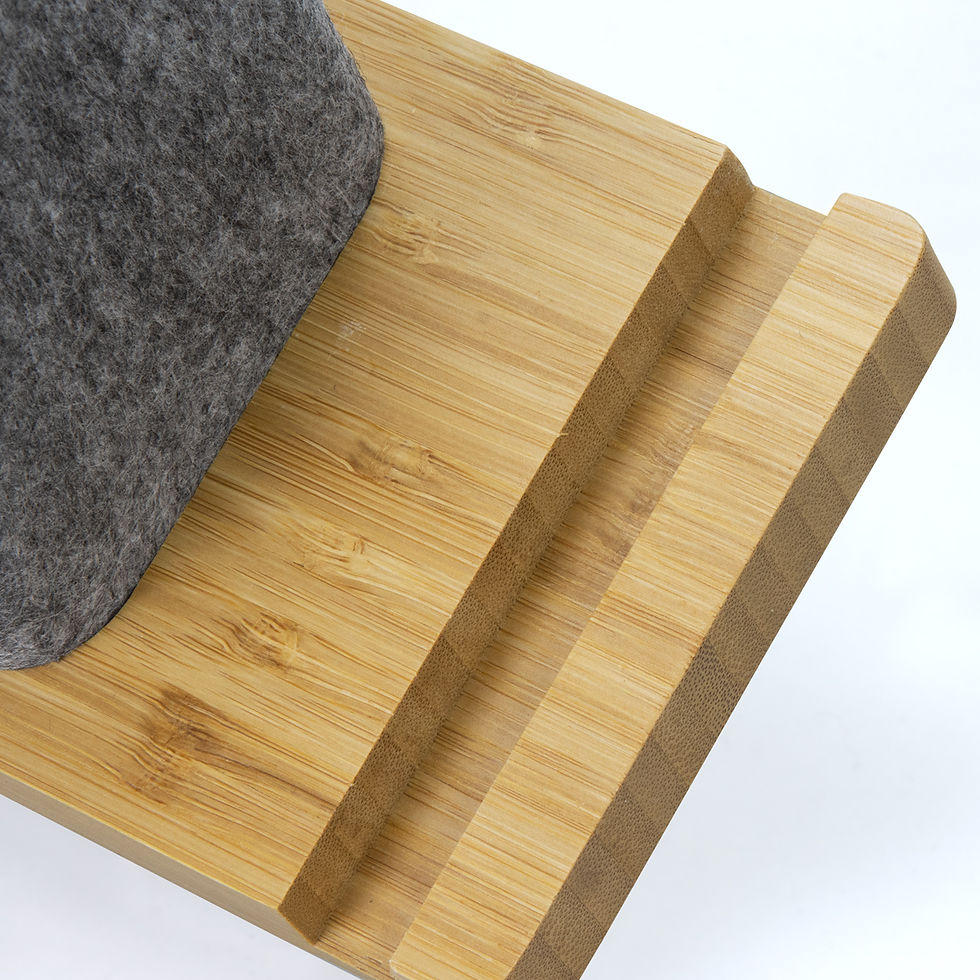 Thumbnail: NATURA Bamboo Phone Stand Desk Caddy