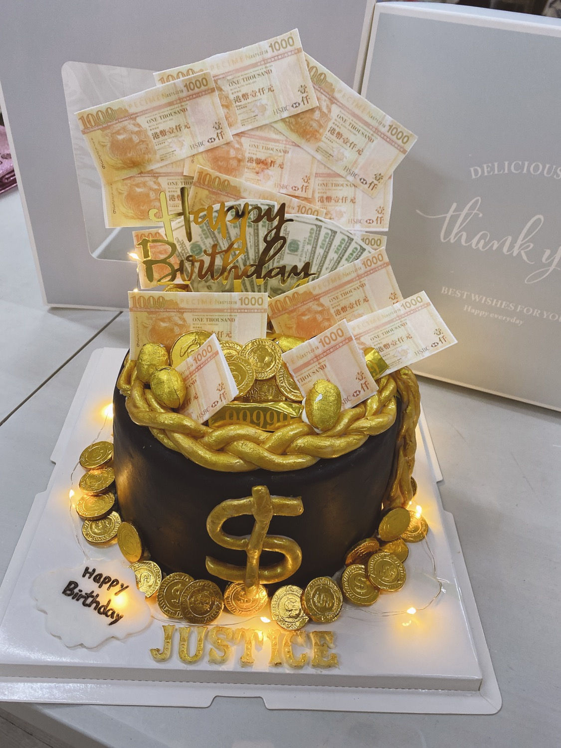 錢袋蛋糕  翻糖版