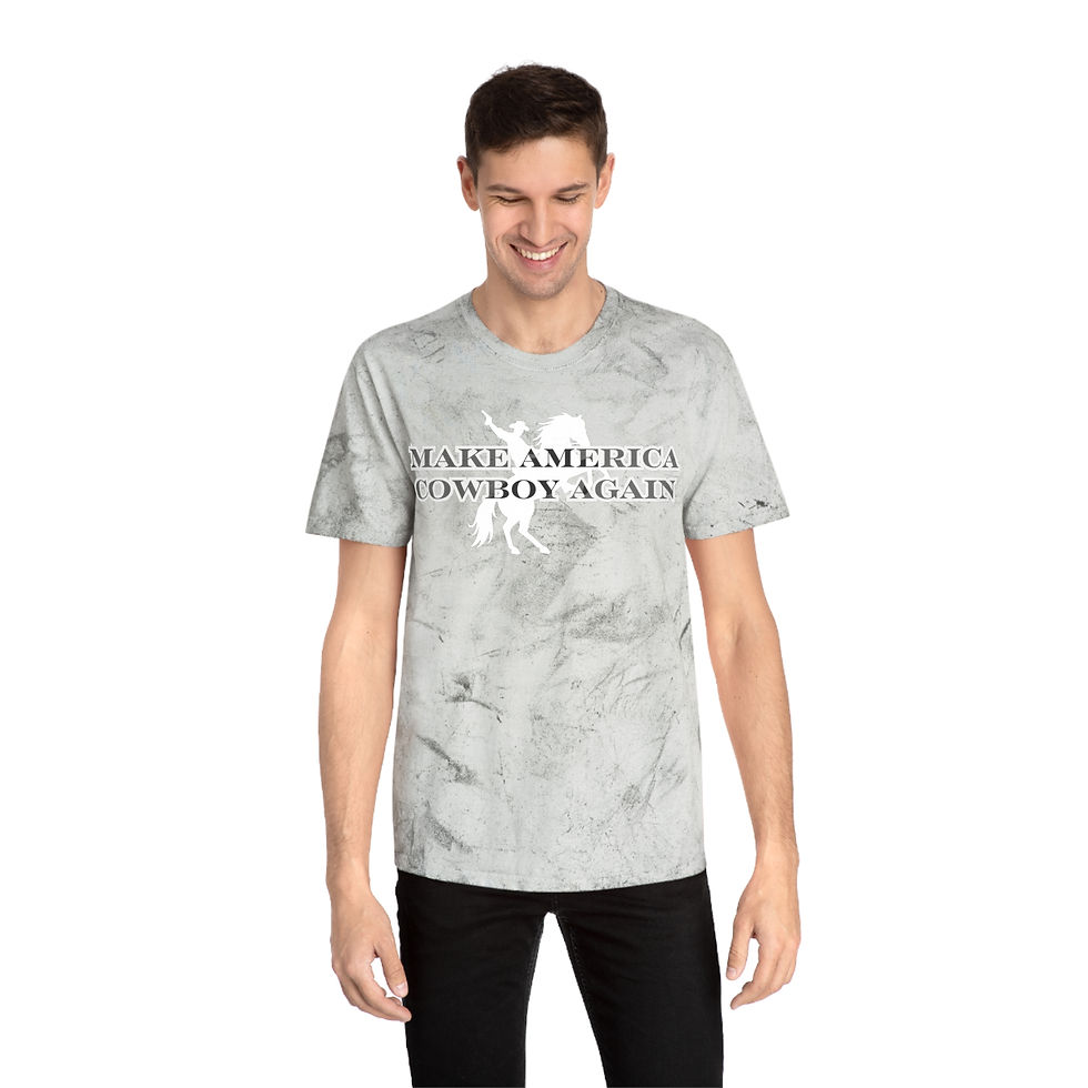 Make America Cowboy Again Unisex Color Blast T-Shirt - Casual Rustic Style