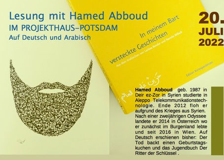 „In meinem Bart versteckte Geschichten" - Lesung mit Hamed Abboud - 20.07.2022 ab 18 Uhr