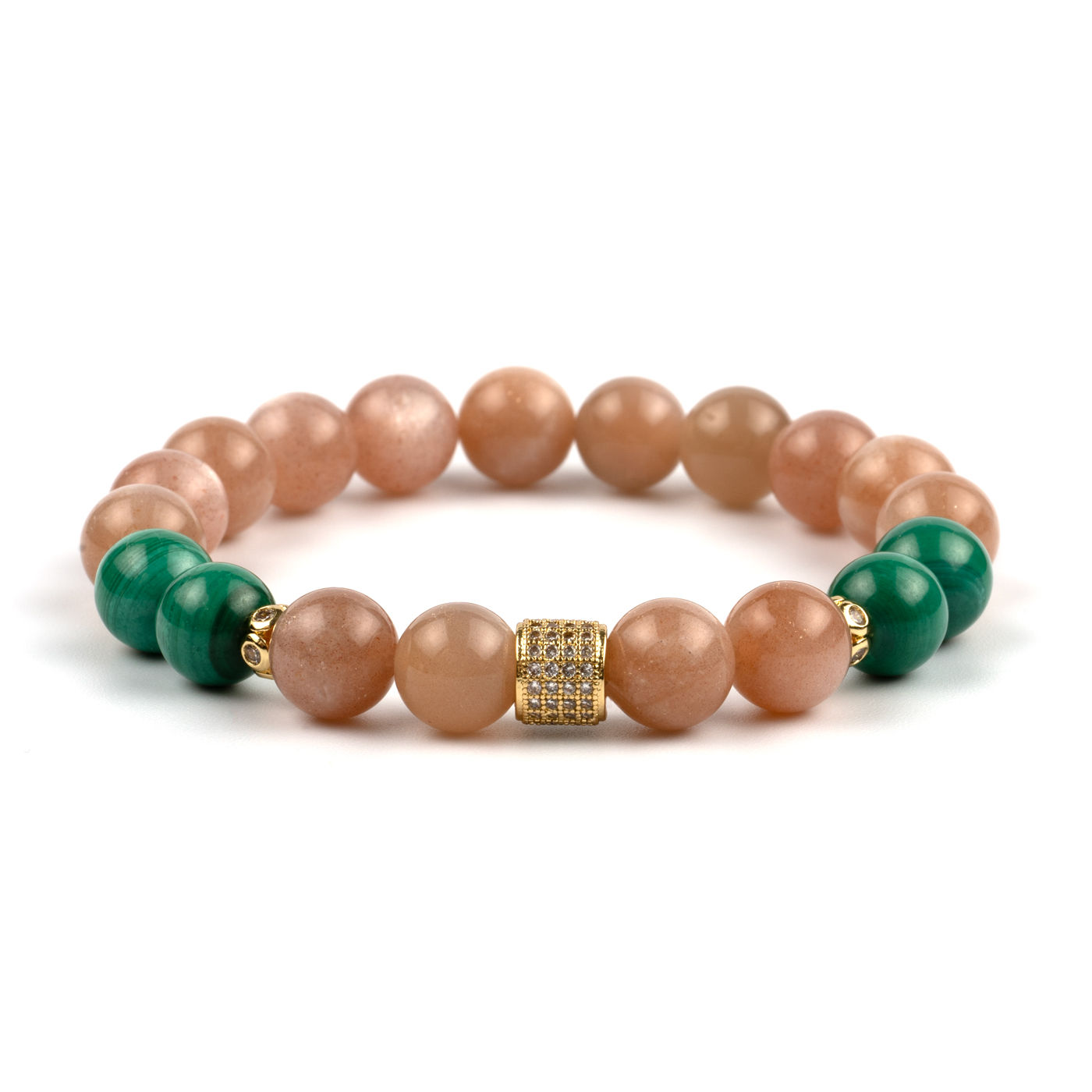 Rocksology Sunstone Malachite Bracelet