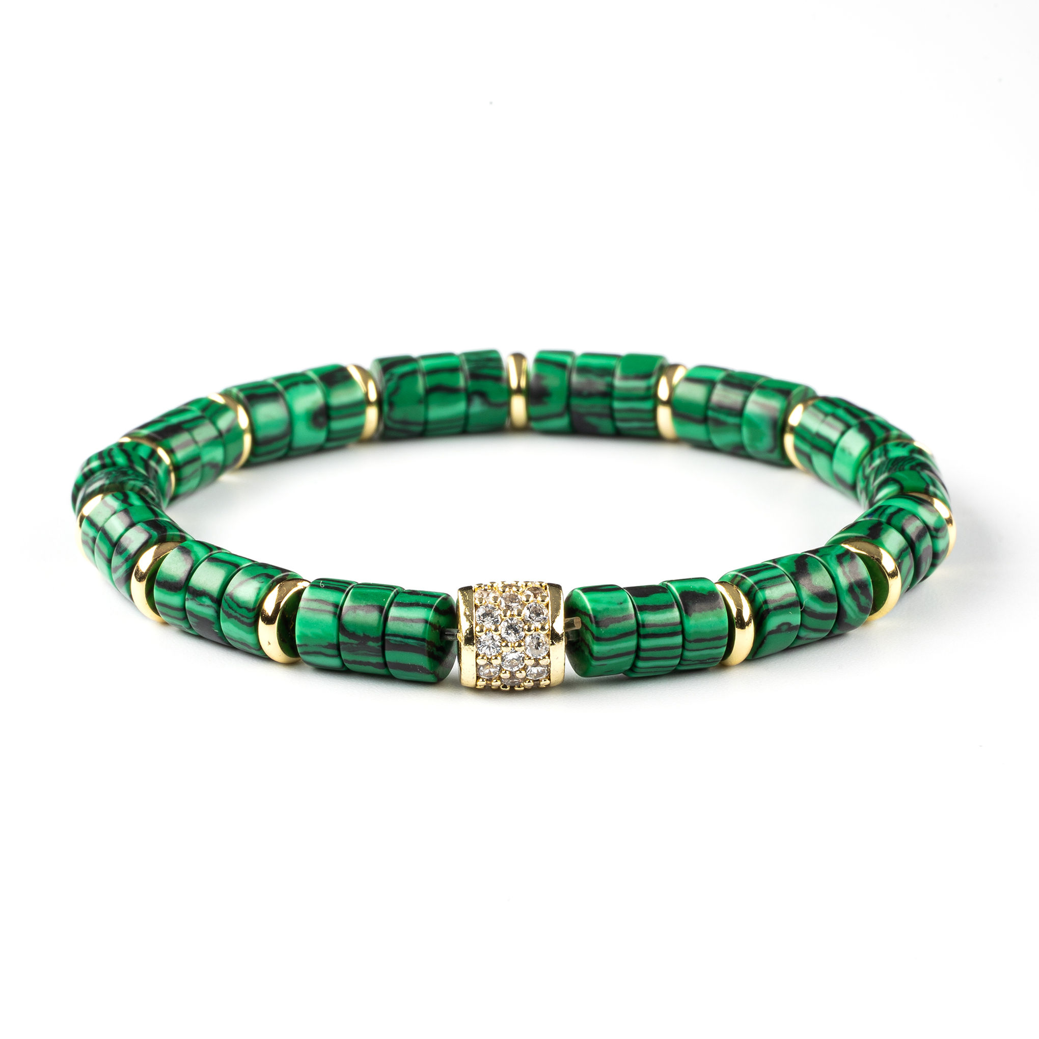 Rocksology | Malachite Heishi Bracelet — Natural Stones