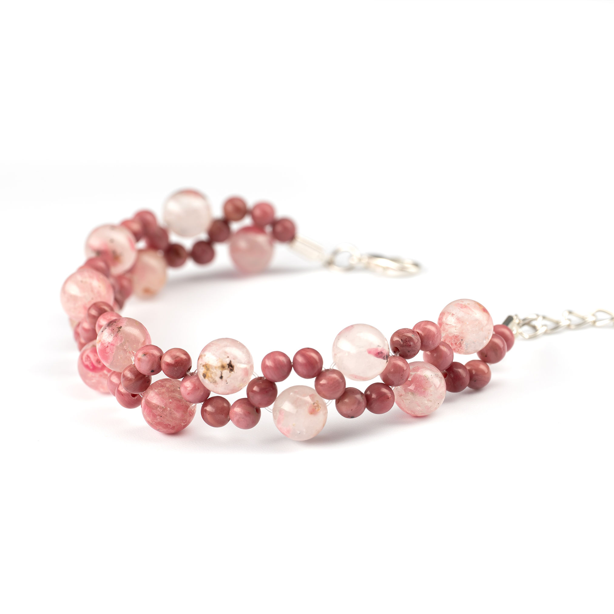 Rocksology Pink Solace - Rhodonite & Cherry Blossom Bracelet