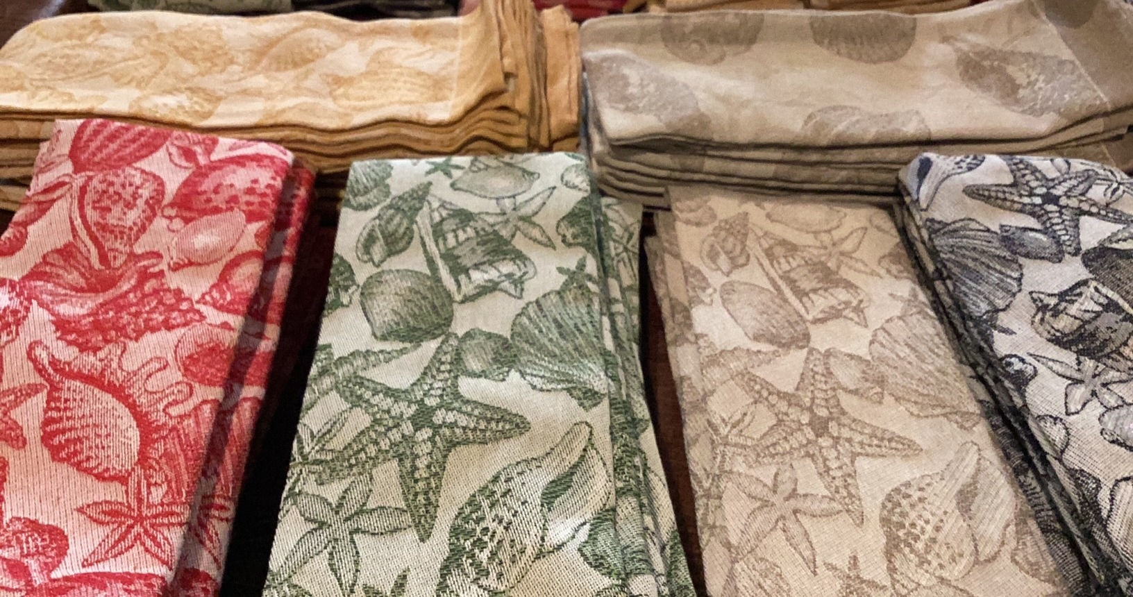 Italian Kitchen Towels - Seashells