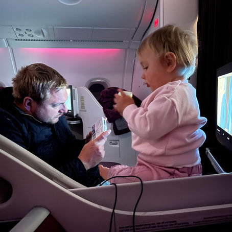 Long haul business flights baby