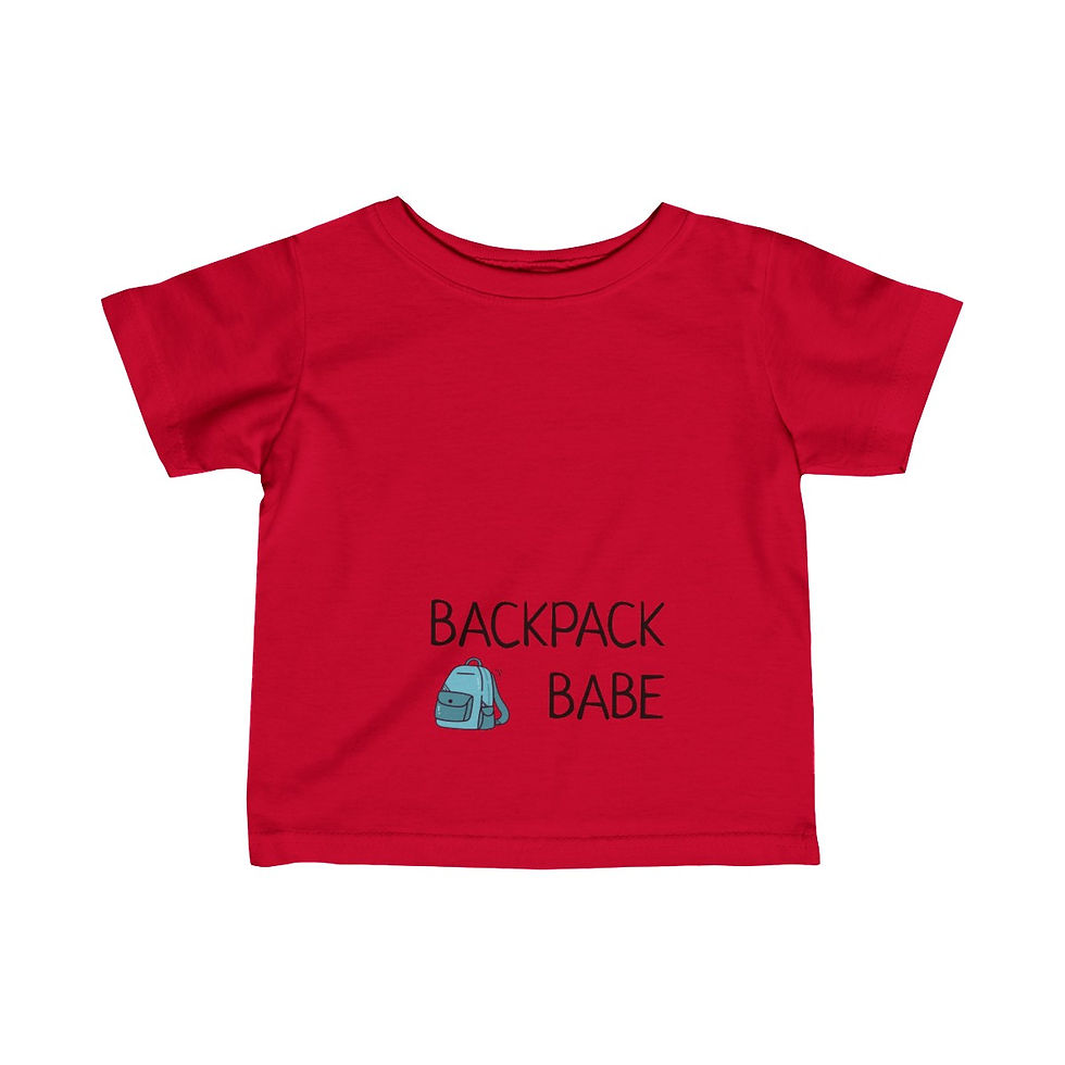 Thumbnail: Travel Backpack Babe - Infant Fine Jersey Tee / Baby Romper / Baby body