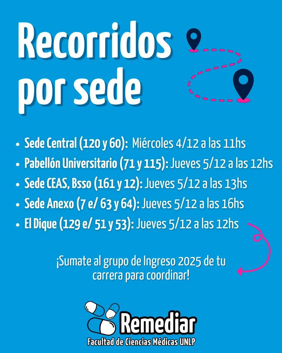 ¡SUMATE A LOS VIVOS INFORMATIVOS Y A RECORRER LA SEDE DEL DIQUE!