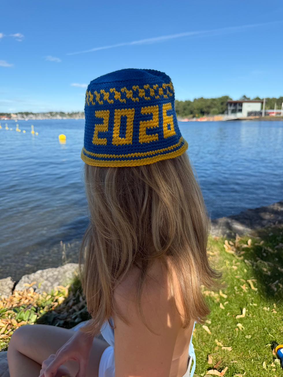 Miniatyrbilde: Sverige bøttehatt (norsk tekst)