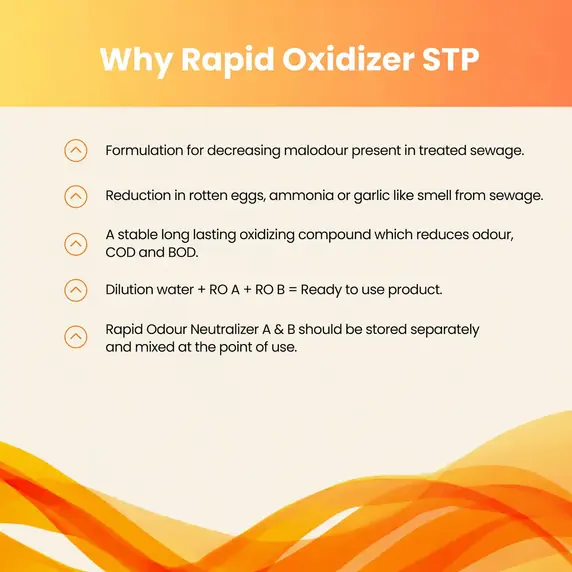 rapid oxidizer stp sewage odour removal chemical bod cod reduction wastewater treatment solution