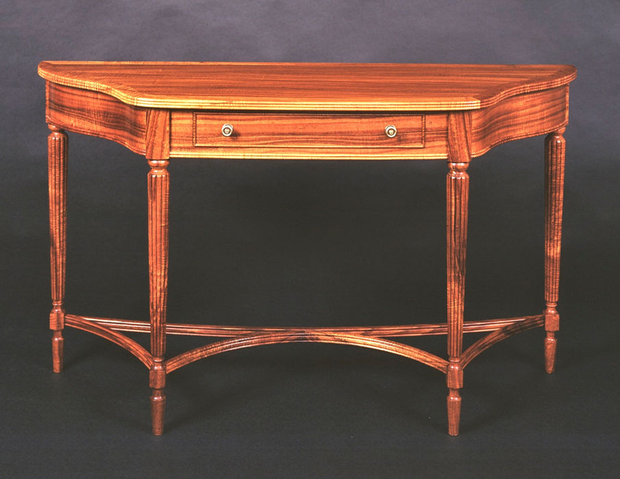 Koa Wood Sheraton Style Entry Table.