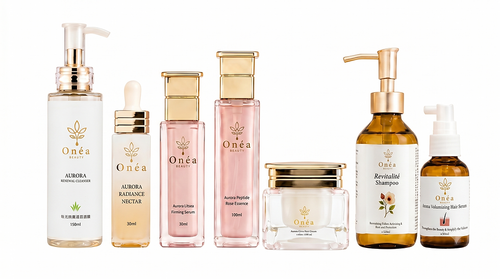 Onéa 官方推薦套組總覽,包含 Aurora 極光系列與 Revitalité 健髮系列產品