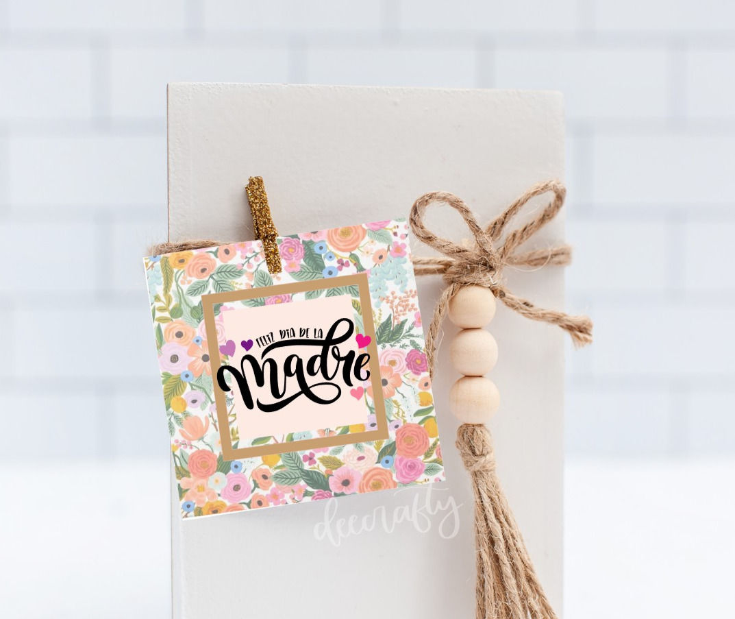 Feliz Dia (floral) Tags (digital)