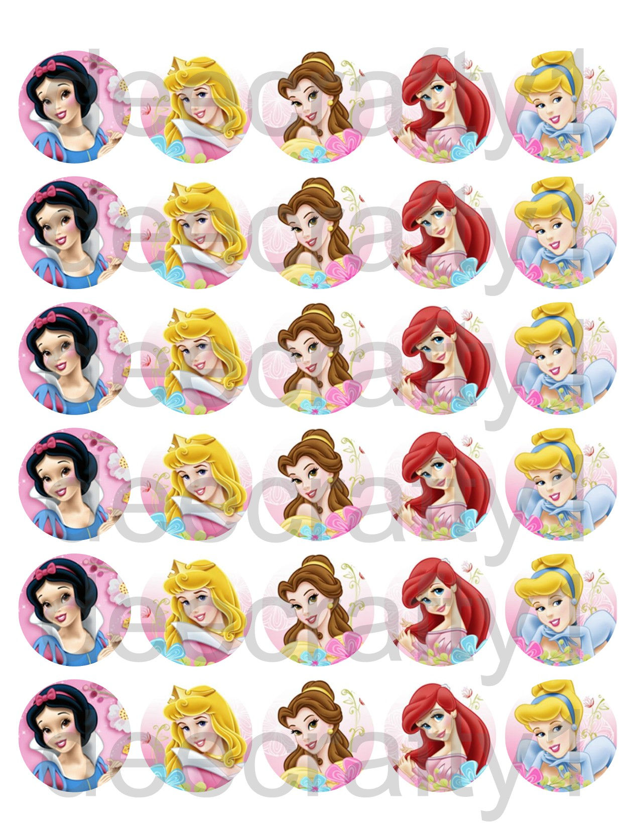Disney Princess 1.5” Edibles
