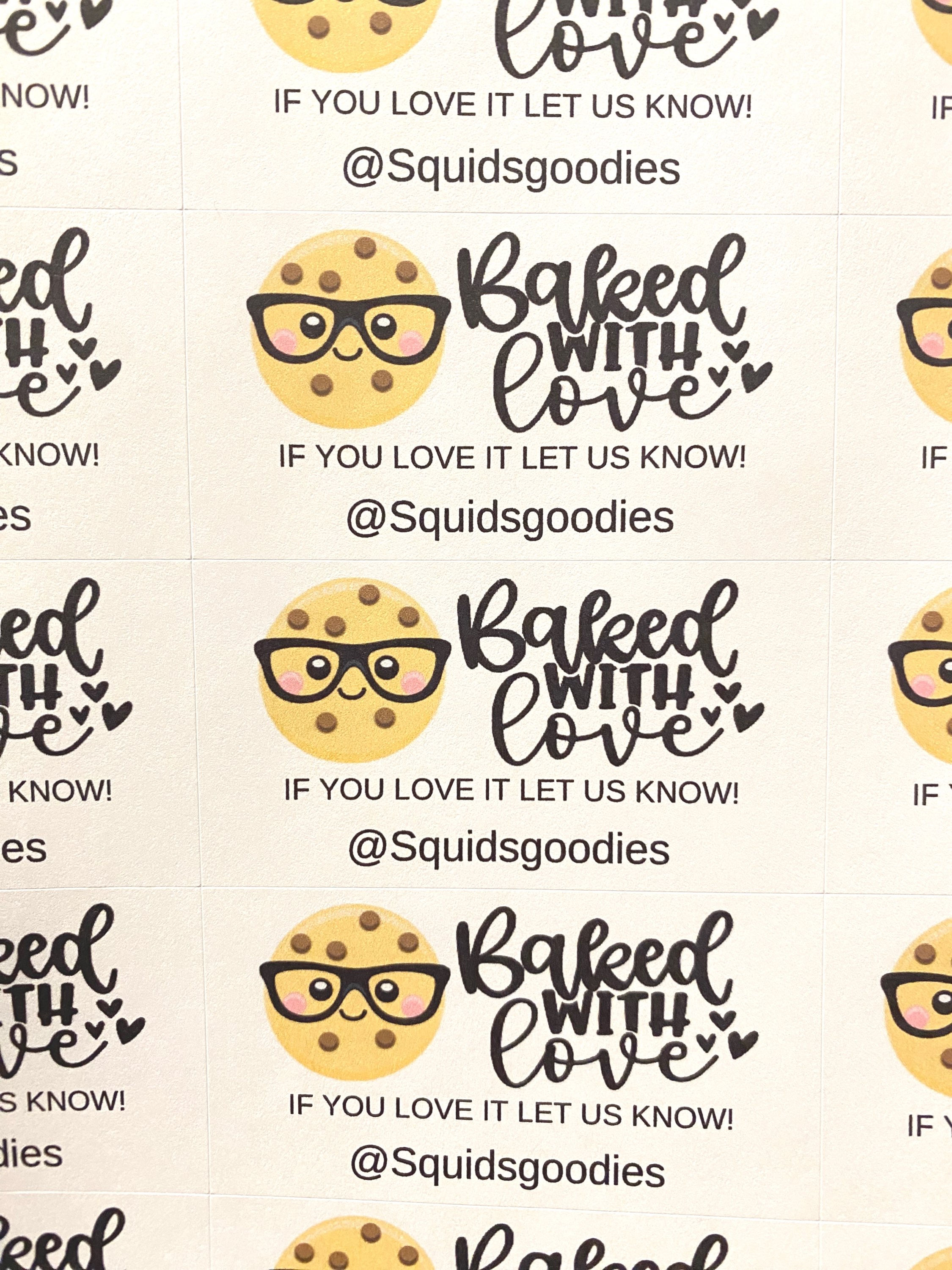 Baked with Love Cute Cookie w/IG handle