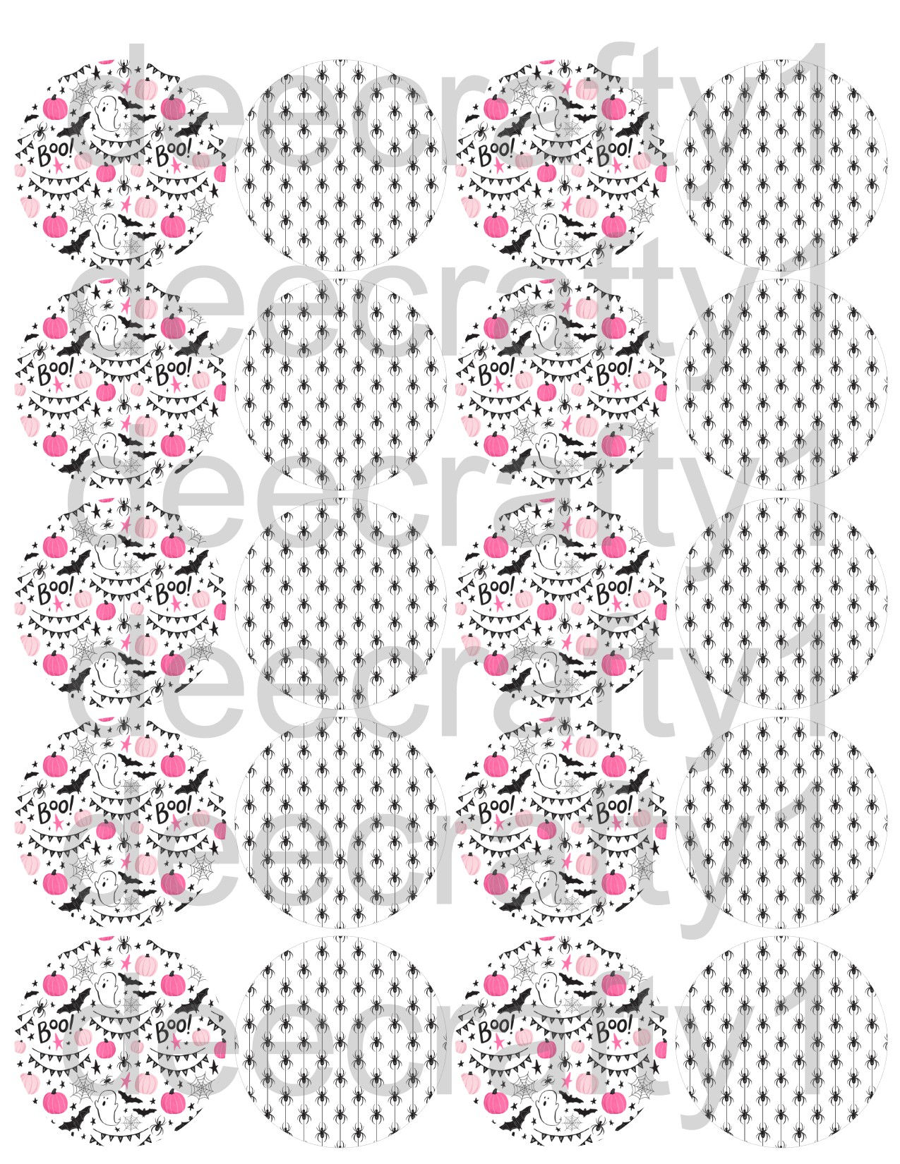 Pink Pumpkins & Spiders 2” edibles