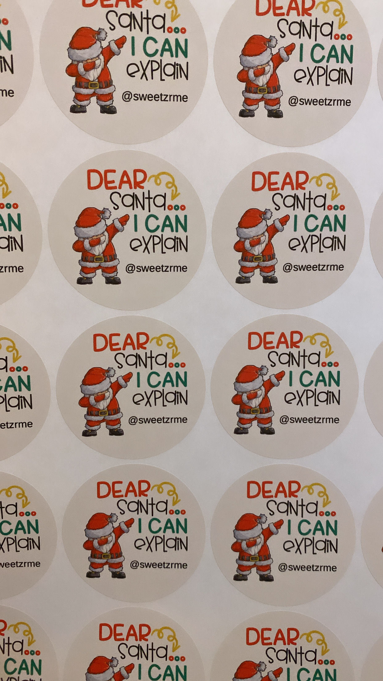 Dear Santa I can Explain w/Instagram handle