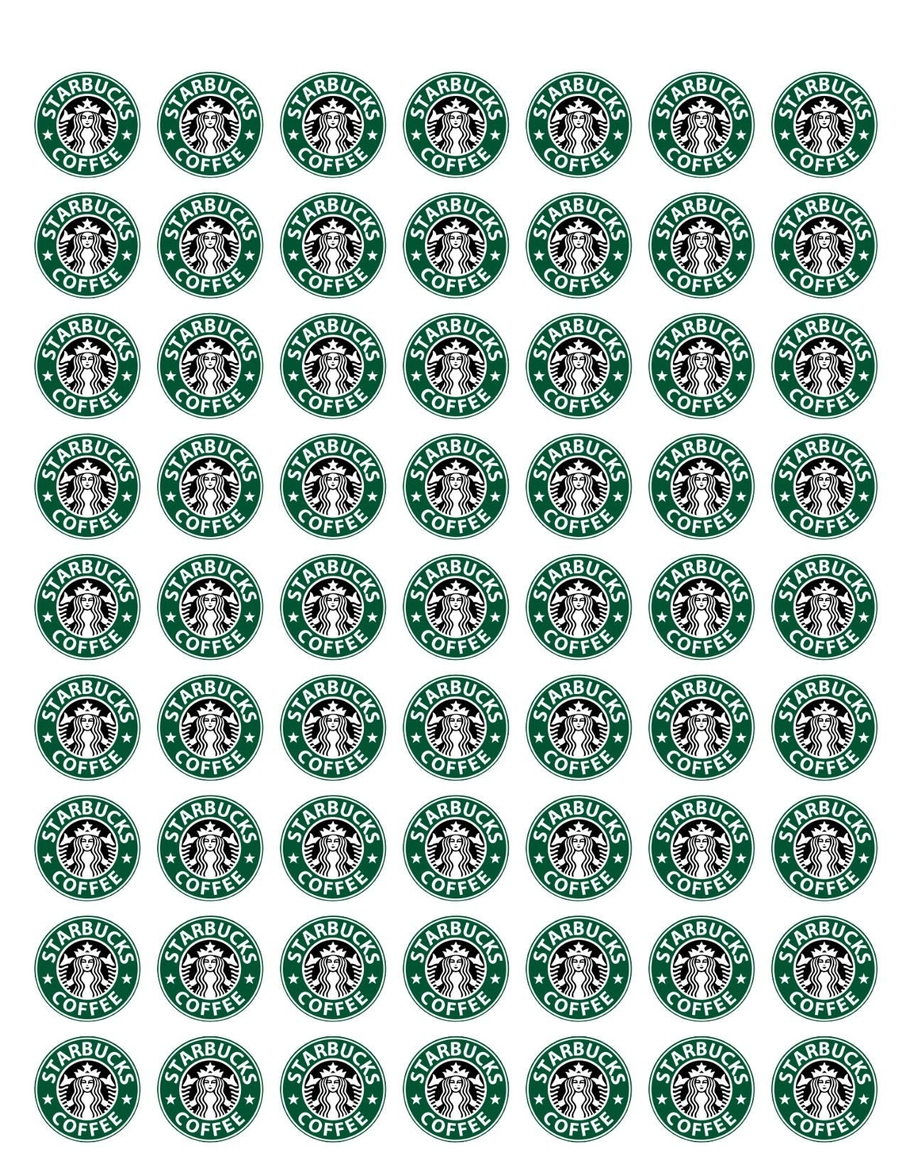 Starbucks Coffee Latte 1" Edibles