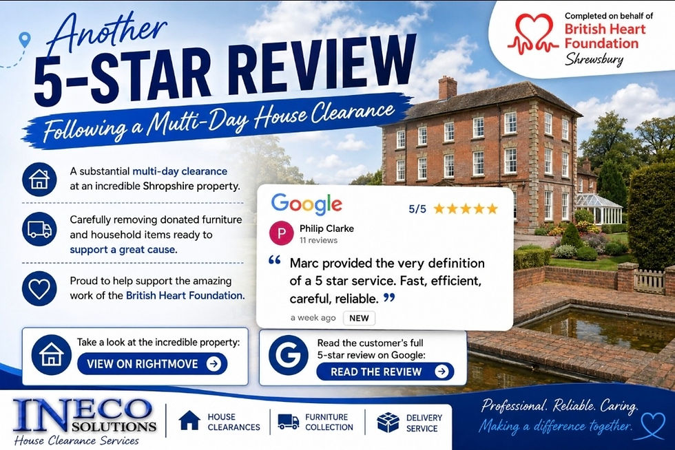 5-star house clearance west midlands review for Ineco Solutions
