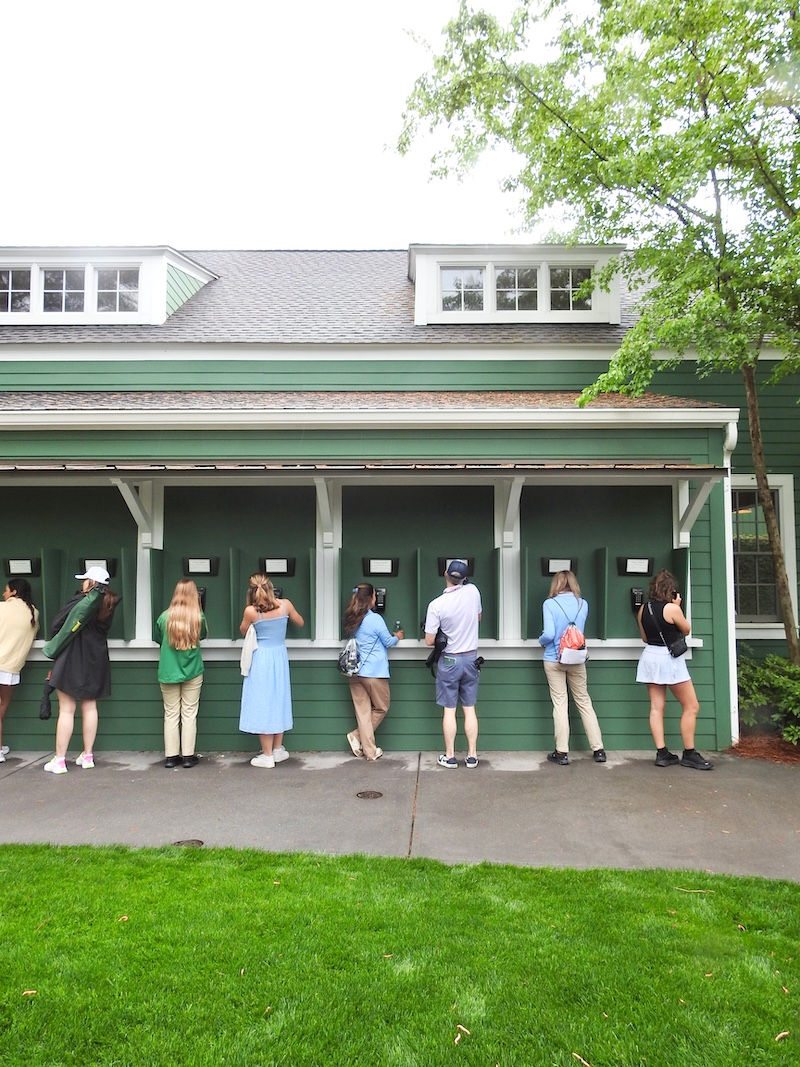 No cell phones, just phone booths at The Masters in Augusta, GA